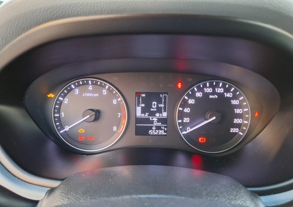 Hyundai i20 cena 32444 przebieg: 155300, rok produkcji 2015 z Kluczbork małe 596